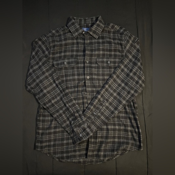 Men’s Nicely Fit Charcoal Collared Button Up - Picture 1 of 3